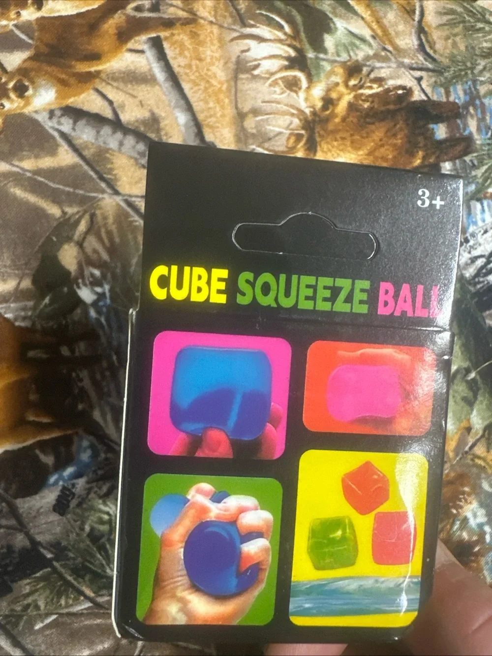Cube Squeeze Ball Super Solid Squish Stress Ball - Purple Glitter